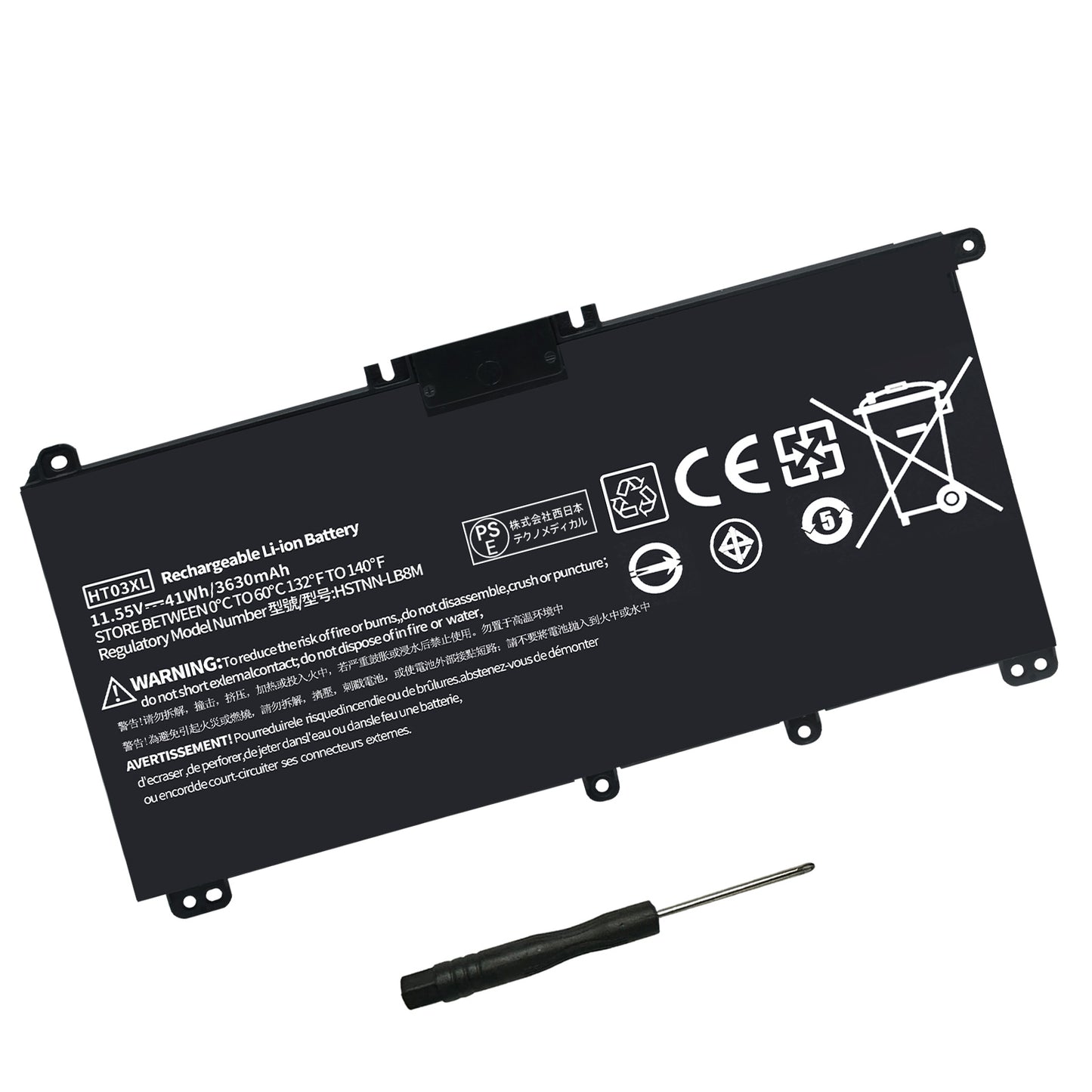 エイチピーHP対応 HT03XL バッテリー 15-da0000 15-db0000 / Pavilion 15-cs0000 15-cu0000 15-cu1000 255 G7 250 G7【3630mAh 11.55V 】 ブラック対応 適用 ノートパソコン 互換 バッテリー 2024JV マウスパッド付き(選択必要)