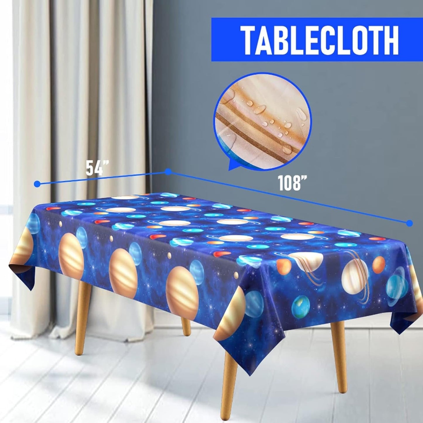 [Infashion]宇宙をテーマにしたパーティー用品は25を提供し、男の子のための宇宙の誕生日の装飾、完全なパックが含まれています、テーブルクロス.バナー